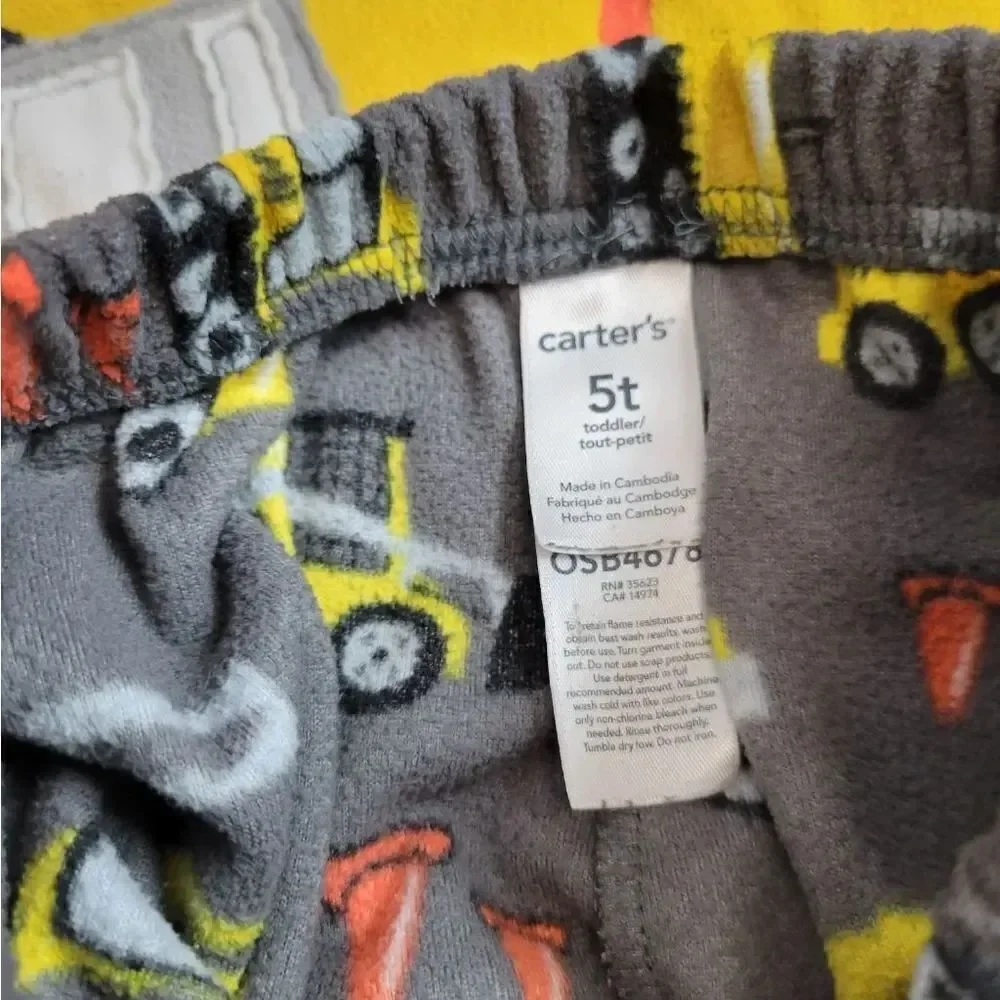 Carter's bulldozer pajamas 5